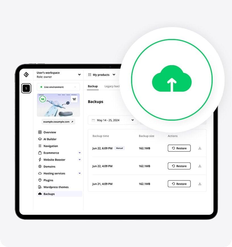 Automated daily backups.