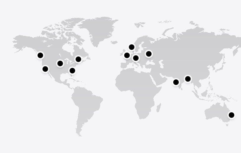 12 strategically located data centers.